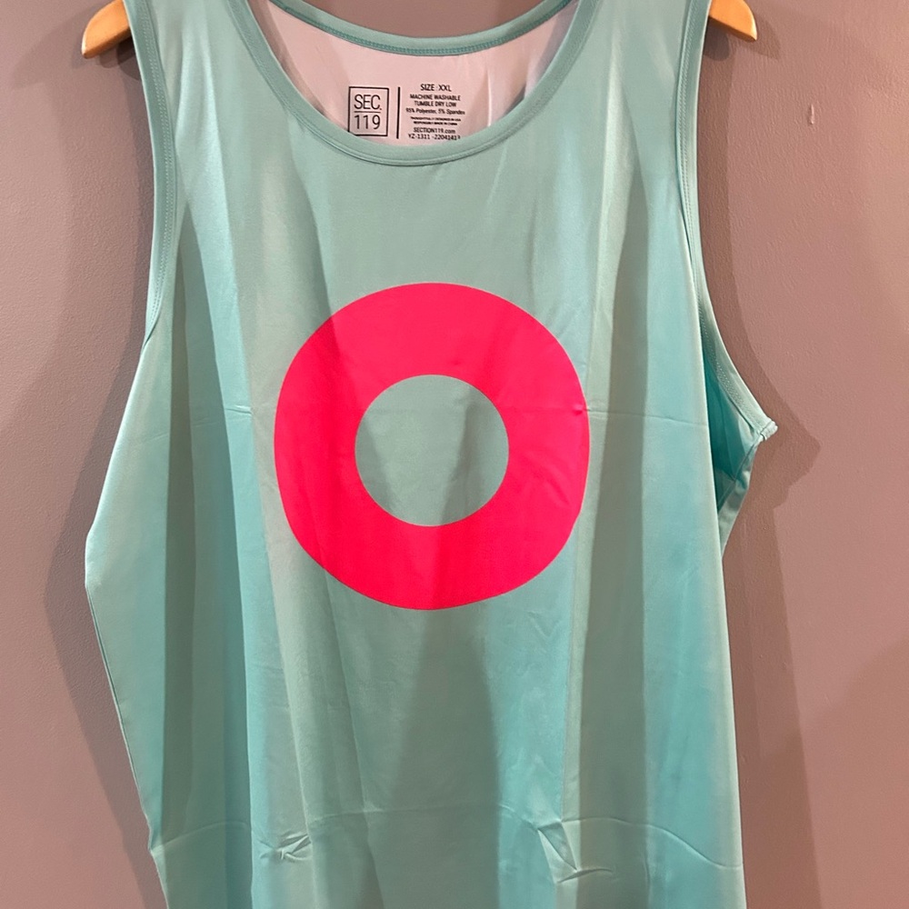SEC 119 Men's Aqua Tank Top with Pink Phish donut
